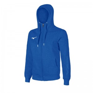 Bluza z Kapturem Męskie Mizuno Sweat FZ Niebieskie | Polska M6195NO