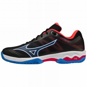 Buty Padel Męskie Mizuno Wave Exceed Light Czarne Białe Czerwone | Polska M7296WU