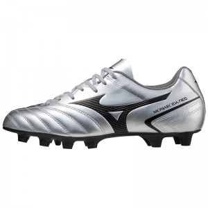 Buty Piłkarskie Damskie Mizuno Monarcida II Select Srebrne Czarne | Polska M8306RF