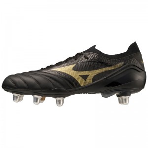 Buty Piłkarskie Damskie Mizuno Morelia Neo IV Beta Czarne Złote Czarne | Polska M1926UX