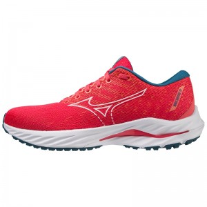 Buty do Biegania Damskie Mizuno Wave Inspire 19 Różowe Białe Niebieskie | Polska M5913IW