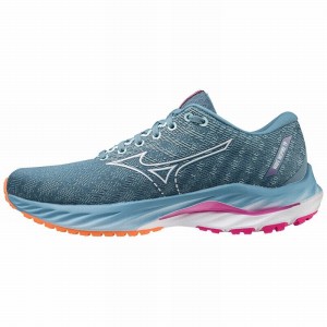 Buty do Biegania Damskie Mizuno Wave Inspire 19 Niebieskie Białe | Polska M7052UH