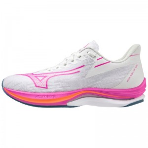 Buty do Biegania Damskie Mizuno Wave Rebellion Sonic Białe Niebieskie | Polska M0651IF