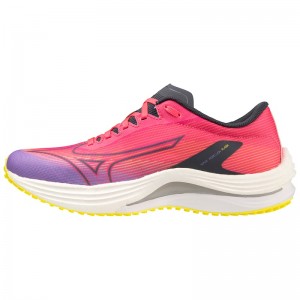 Buty do Biegania Damskie Mizuno Wave Rebellion Flash Różowe Niebieskie | Polska M1802AT