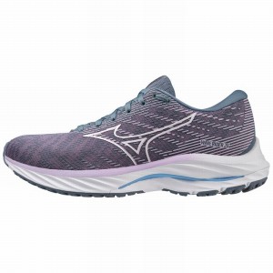 Buty do Biegania Damskie Mizuno Wave Rider 26 Fioletowe Białe Niebieskie | Polska M4035LB