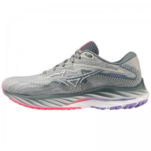 Buty do Biegania Damskie Mizuno Wave Rider 27 Niebieskie Białe Różowe | Polska M2395QR