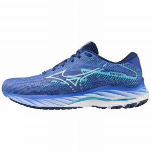 Buty do Biegania Damskie Mizuno Wave Rider 27 Niebieskie | Polska M0576BL