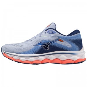 Buty do Biegania Damskie Mizuno Wave Sky 7 Niebieskie | Polska M8251OX