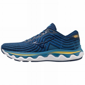 Buty do Biegania Męskie Mizuno Wave Horizon 6 Niebieskie Niebieskie Niebieskie | Polska M4923LP