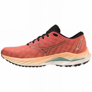 Buty do Biegania Męskie Mizuno Wave Inspire 19 Czerwone Czarne | Polska M9804PJ