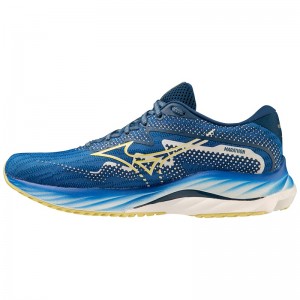 Buty do Biegania Męskie Mizuno Wave Rider 27 Amsterdam Granatowe | Polska M3205KD