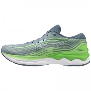 Buty do Biegania Męskie Mizuno Wave Skyrise 4 Zielone Niebieskie | Polska M4289ZQ