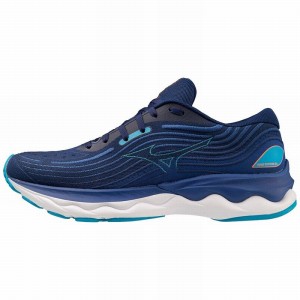 Buty do Biegania Męskie Mizuno Wave Skyrise 4 Niebieskie | Polska M9612CB