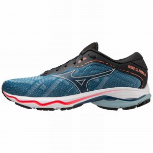 Buty do Biegania Męskie Mizuno Wave Ultima 14 Niebieskie Koralowe | Polska M7615LS