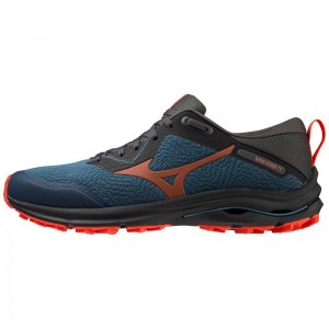 Buty do Biegania w Terenie Męskie Mizuno Wave Rider TT Niebieskie Czarne | Polska M7408YZ