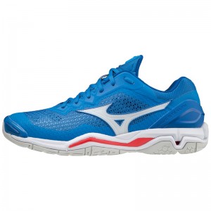 Buty do Piłki Ręcznej Damskie Mizuno Wave Stealth V Niebieskie | Polska M1042KG