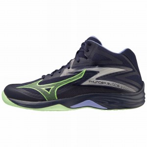 Buty do Siatkówki Damskie Mizuno Thunder Blade Z Mid Niebieskie Zielone | Polska M0351IM