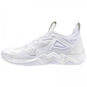 Buty do Siatkówki Damskie Mizuno Wave Momentum 3 Białe Srebrne | Polska M5670SA