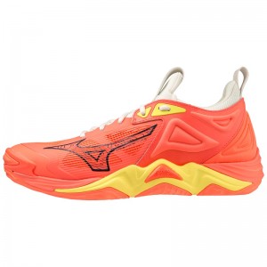 Buty do Siatkówki Damskie Mizuno Wave Momentum 3 Pomarańczowe | Polska M2375KR