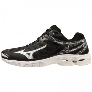 Buty do Siatkówki Damskie Mizuno Wave Voltage Czarne Srebrne | Polska M1368RJ