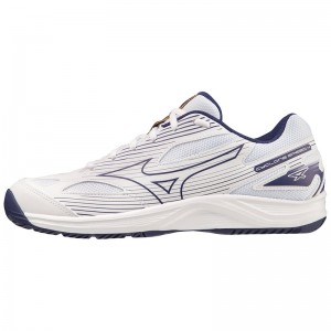 Buty do Siatkówki Męskie Mizuno Cyclone Speed 4 Białe Złote | Polska M4671WR