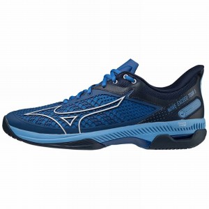 Buty do Tenisa Damskie Mizuno Wave Exceed Tour 5 AC Niebieskie Białe | Polska M9043AB