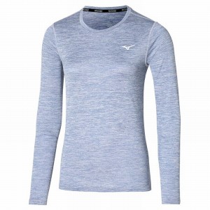 Koszulki Damskie Mizuno Impulse Core LS Tee Niebieskie | Polska M0329XQ