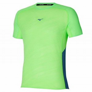 Koszulki Męskie Mizuno Aero Tee Głęboka Zielone | Polska M4276AO