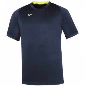 Koszulki Męskie Mizuno Core SS Tee Granatowe Żółte | Polska M3416SN