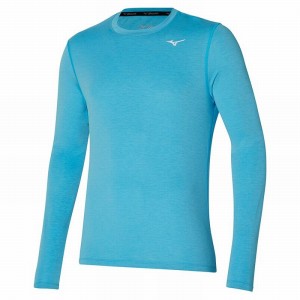 Koszulki Męskie Mizuno Impulse Core LS Tee Niebieskie | Polska M5091NM