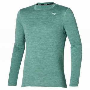 Koszulki Męskie Mizuno Impulse Core LS Tee Niebieskie | Polska M3258NA