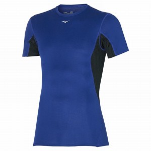 Koszulki Męskie Mizuno Mid Weight-light Tee Niebieskie | Polska M6051YM