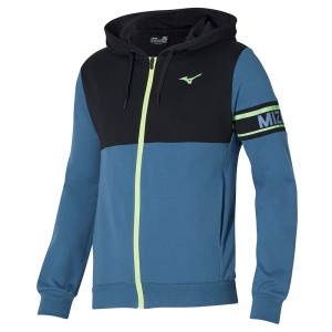 Kurtki Męskie Mizuno Athletics Sweat Niebieskie | Polska M0139NH