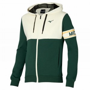 Kurtki Męskie Mizuno Athletics Sweat Zielone | Polska M5071XC