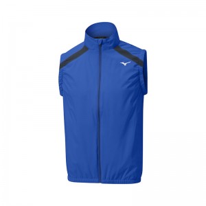 Kurtki Męskie Mizuno Breath Thermo Move Tech Gilet Niebieskie | Polska M0125PL