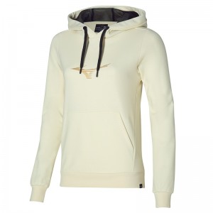 Najfatalniejszy Damskie Mizuno Athletics Grafiką Hoody Beżowe | Polska M2416CI