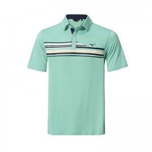 Polo Męskie Mizuno QD Elite Stripe Zielone | Polska M0893JZ