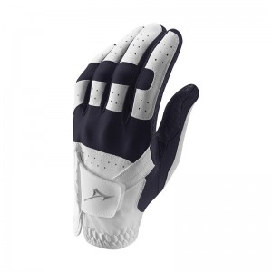 Rękawiczki Męskie Mizuno Stretch Glove Left Hand Białe Granatowe | Polska M4895KD