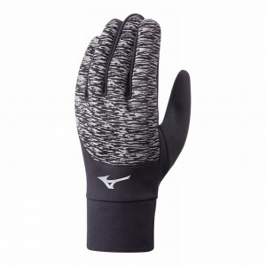 Rękawiczki Męskie Mizuno Windproof Czarne Czarne | Polska M9210AN