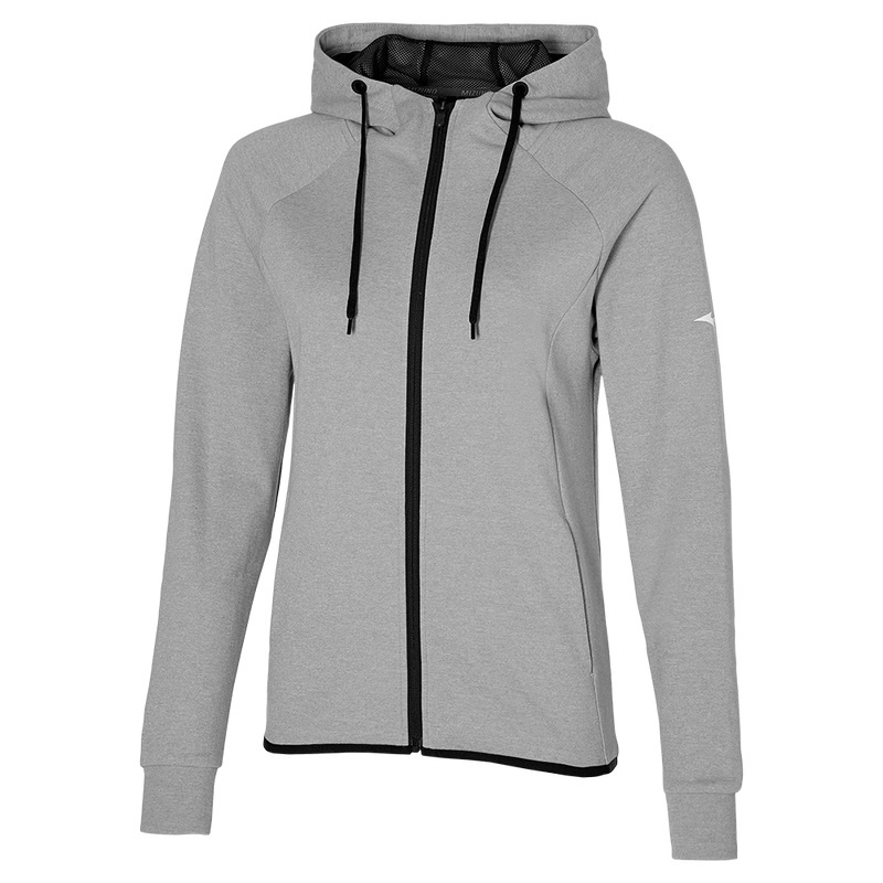 Bluza z Kapturem Damskie Mizuno Rb Sweat Szare | Polska M8437CK