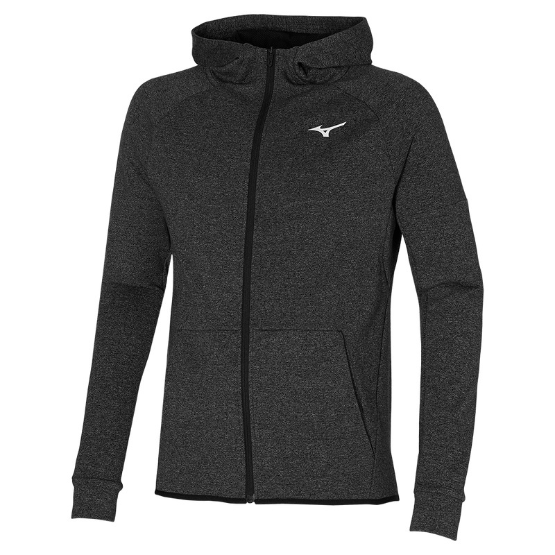 Bluza z Kapturem Męskie Mizuno Rb Sweat Czarne | Polska M0159KW