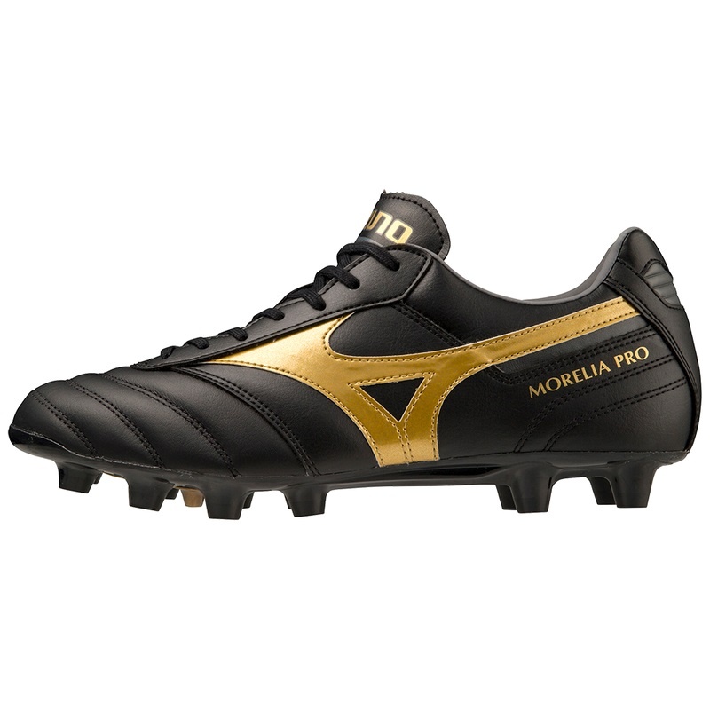 Buty Piłkarskie Damskie Mizuno Morelia II Pro Czarne Złote | Polska M9048DZ