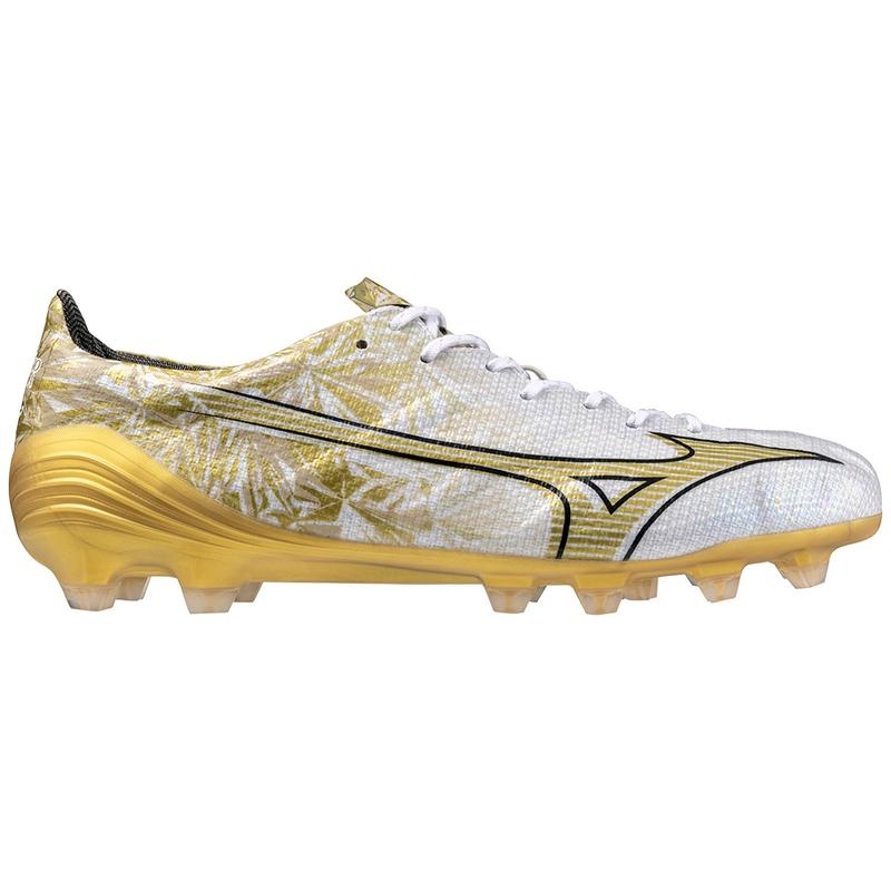 Buty Piłkarskie Męskie Mizuno Alpha Japan Białe Złote | Polska M9546FE