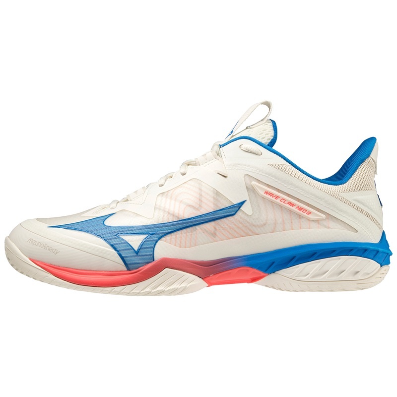 Buty do Badmintona Damskie Mizuno Wave Claw Neo 2 Białe Różowe | Polska M0675HX