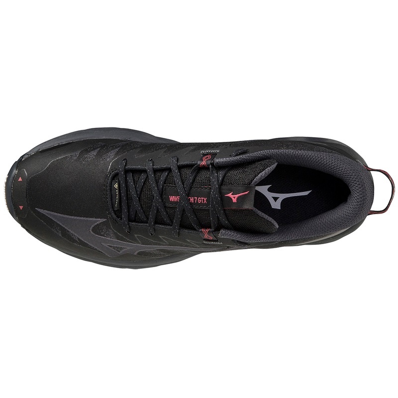 Buty do Biegania Damskie Mizuno Wave Daichi 7 GTX Czarne Ciemny Czerwone Różowe | Polska M8691DC