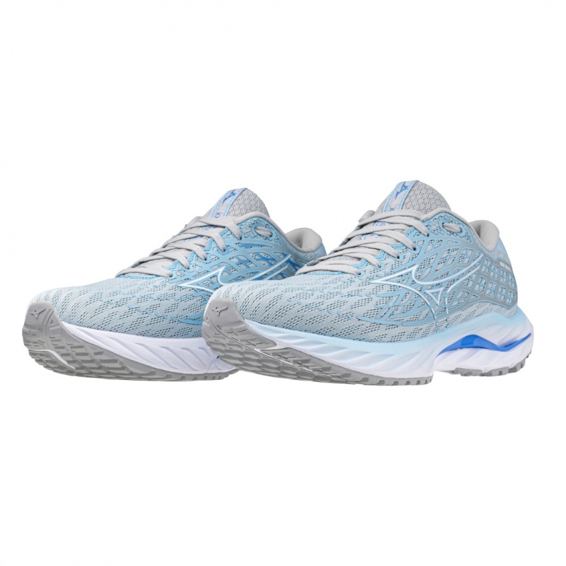 Buty do Biegania Damskie Mizuno Wave Inspire 20 Szerokie Niebieskie | Polska M3842ER