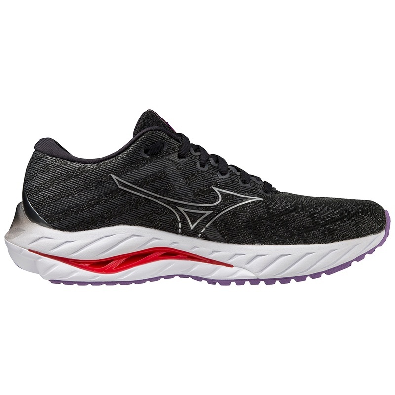 Buty do Biegania Damskie Mizuno Wave Inspire 19 Czarne Srebrne | Polska M6078LO