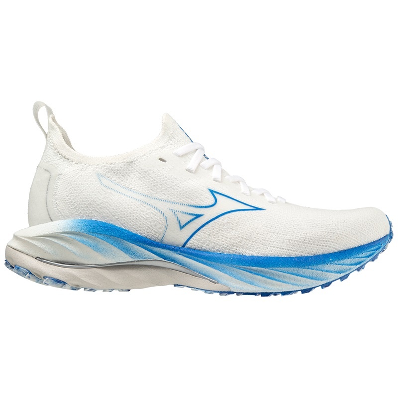 Buty do Biegania Damskie Mizuno Wave Neo Wiatr Białe Niebieskie | Polska M7315OS