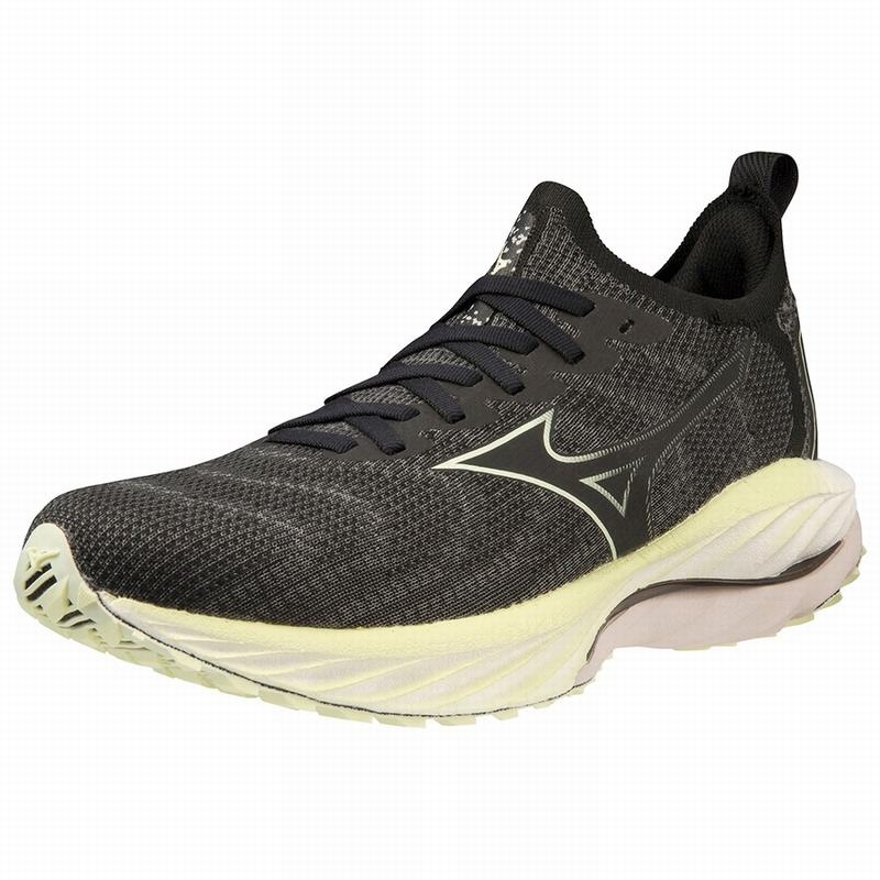 Buty do Biegania Damskie Mizuno Wave Neo Wiatr Czarne | Polska M9670PM