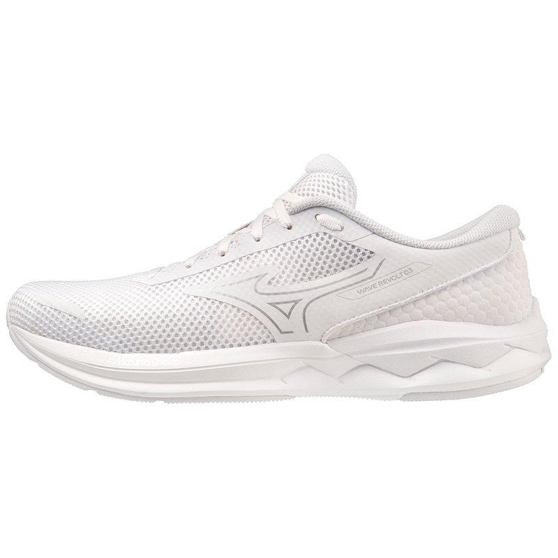 Buty do Biegania Damskie Mizuno Wave Revolt 3 Białe Srebrne Białe | Polska M3927RX